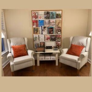 Pair of  dark orange  throw pillows